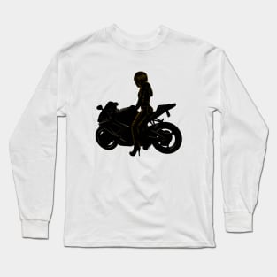 Motorradfahrerin Long Sleeve T-Shirt